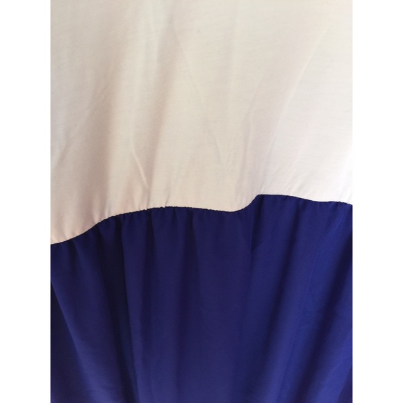 Blue and White Maternity Maxi - Picture 3 of 4